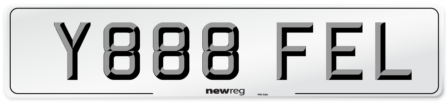 Y888 FEL Number Plate from New Reg